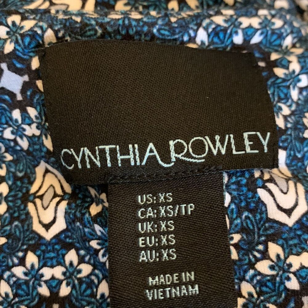 Cynthia Rowley blue and white patterned sleeveless dress Size XS - Picture 5 of 6